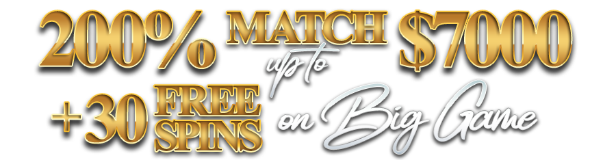 200% Match Bonus up to $7000